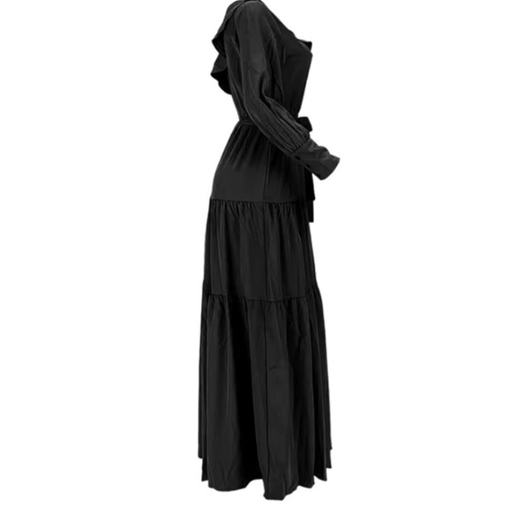 NWT Black One Ruffle Sleeve Maxi Dress - Picture 5 of 7